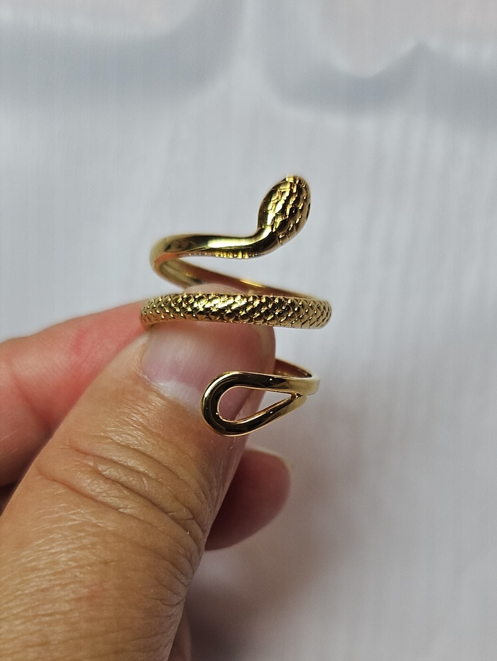 Gold Snake Wrap Ring - Tarnish Proof PVD Gold Plated